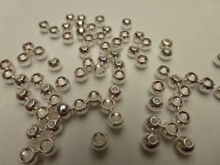 Brass Bead Silver 2,4 mm